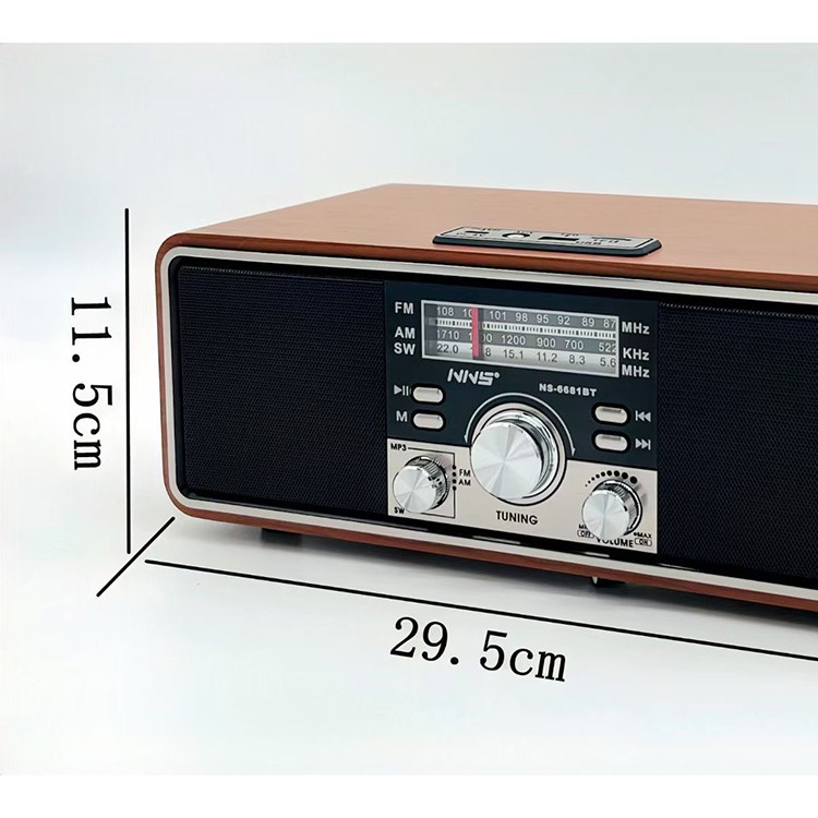 اسپیکر رادیو کلاسیک (چوبی) مدل NNS-6681BT